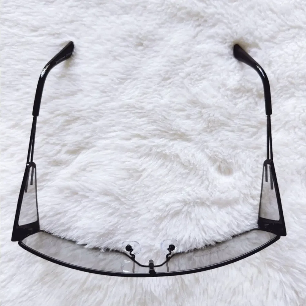 Shane Clear Black Wrap-Around Sunglasses